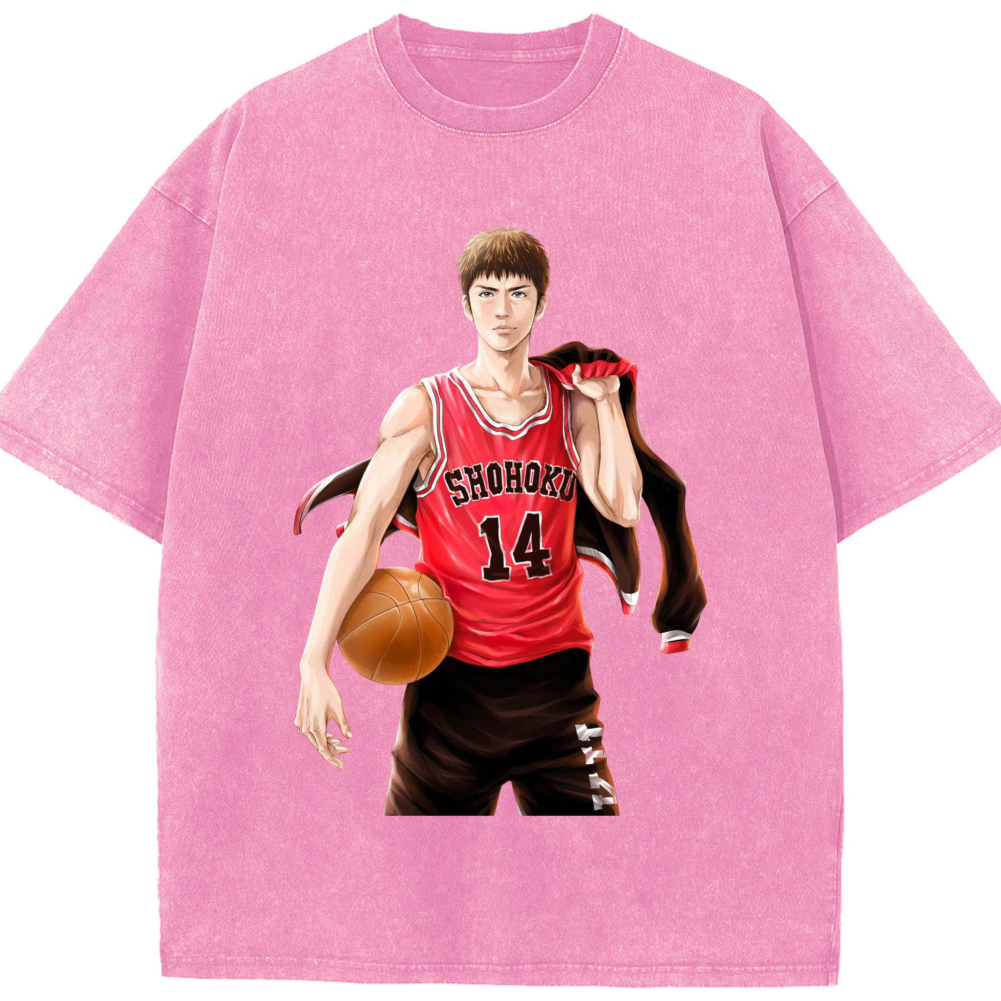 （画像用） SLAM DUNK／スラムダンク 綿100% ヴィンテージ風 半袖Tシャツ（フロントプリント）